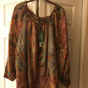 SILK Ralph Lauren Woman Blouse, NWT